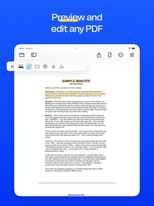 BookletMaker on iPad — Preset rail