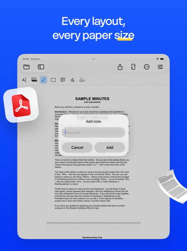 BookletMaker on iPad — Annotate any page