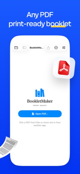 BookletMaker on iPhone — Open any PDF
